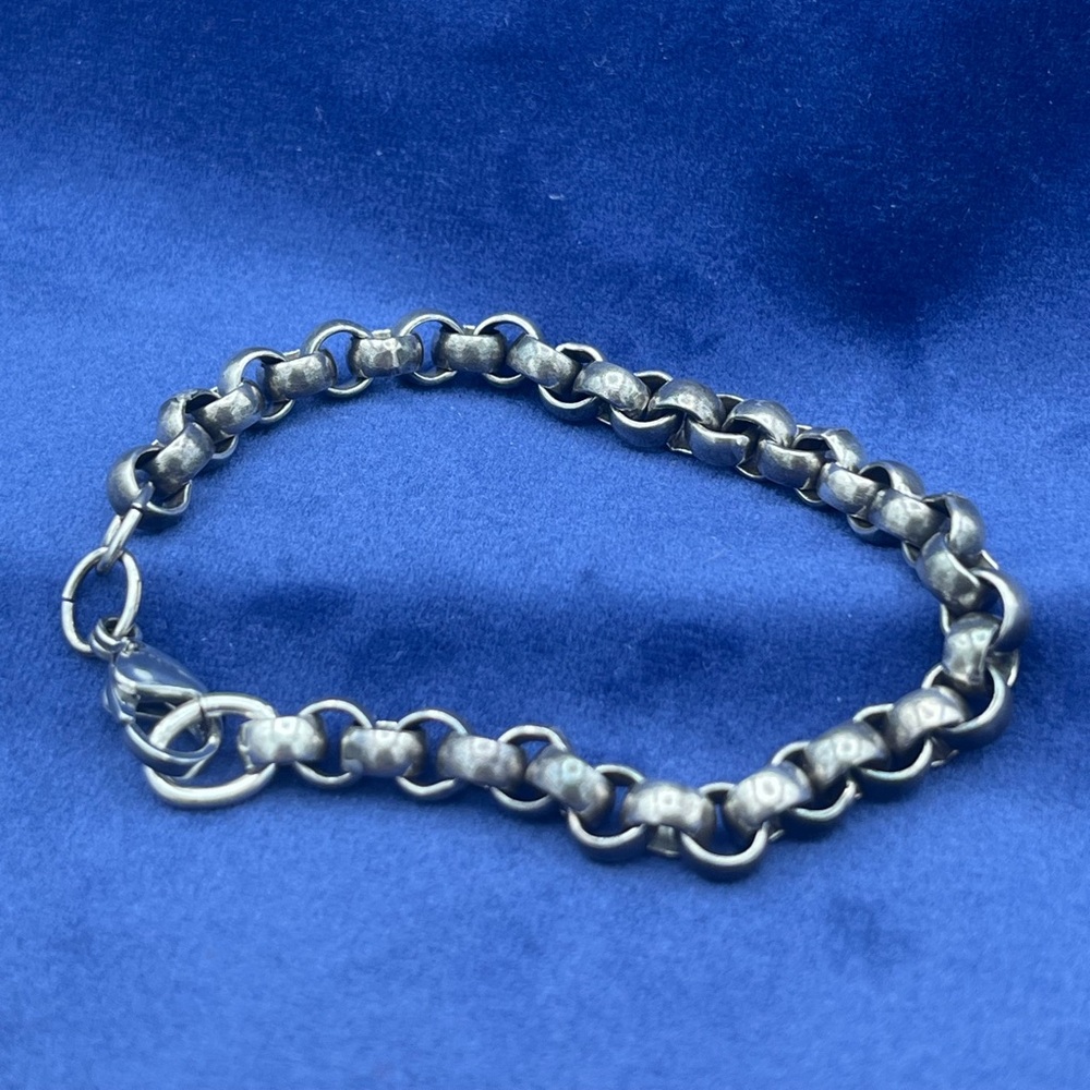 Chunky Silver Rolo Bracelet